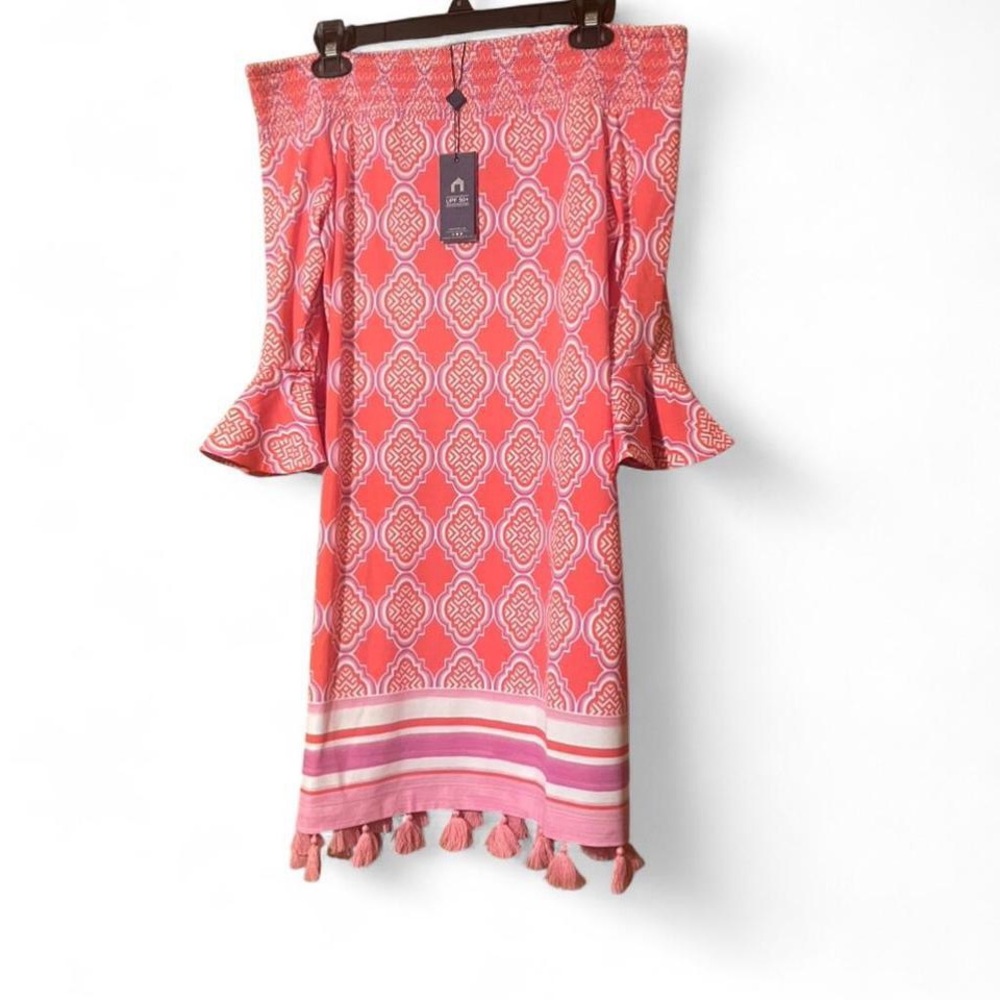 Cabana Life Pink and White Midi Dress - Picture 5 of 5